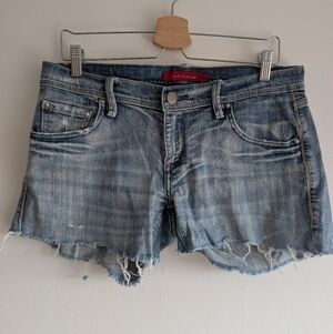 Levi's Light Blue Distressed Jean cut Off Shorts